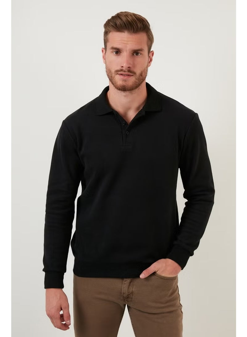 Buratti Cotton Buttoned Polo Neck Sweater Men's Sweater 456211 - Image 5